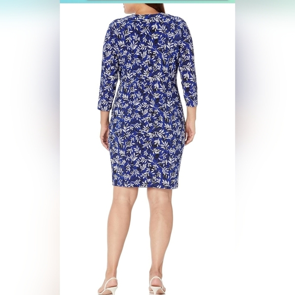 Kasper Women's Signature Wrap Dress Royal blue business casual size 3X - Picture 2 of 14
